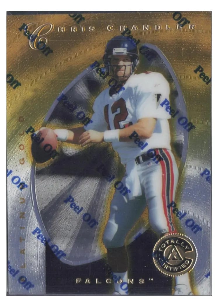 1997 Pinnacle Totally Certified Chris Chandler #87 card