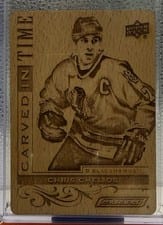 2024-25 Upper Deck Engrained Icons Carved in Time Chris Chelios #CT-CC card