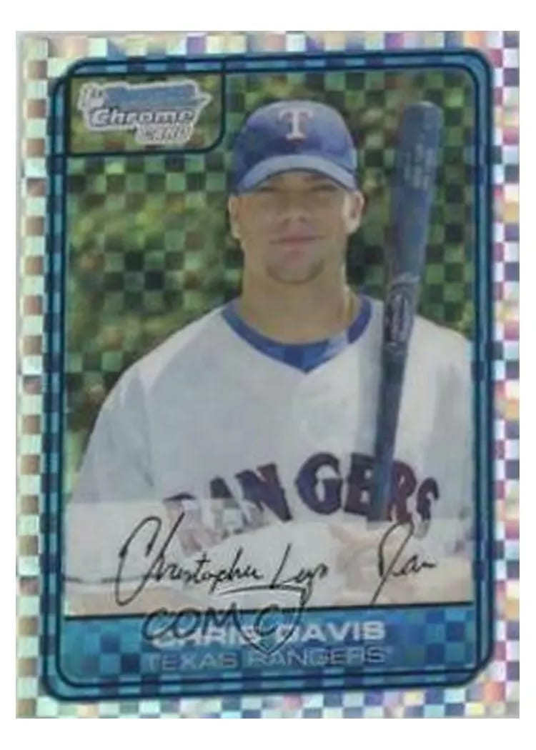 2006 Bowman Chrome Draft Picks Chris Davis #DP29 card