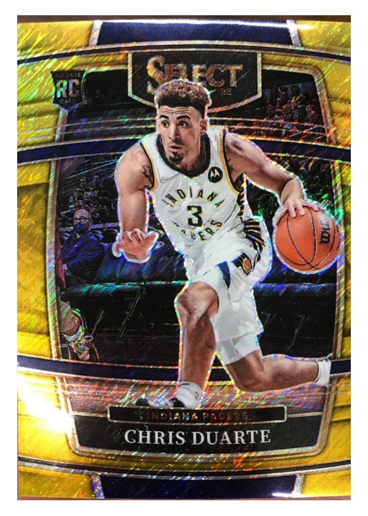 2021-22 Panini Select Base Set Chris Duarte Gold Shimmer #41 card