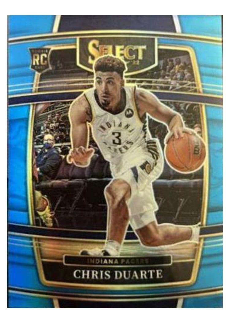 2021-22 Panini Select Base Set Chris Duarte Light Blue Prizm #41 card
