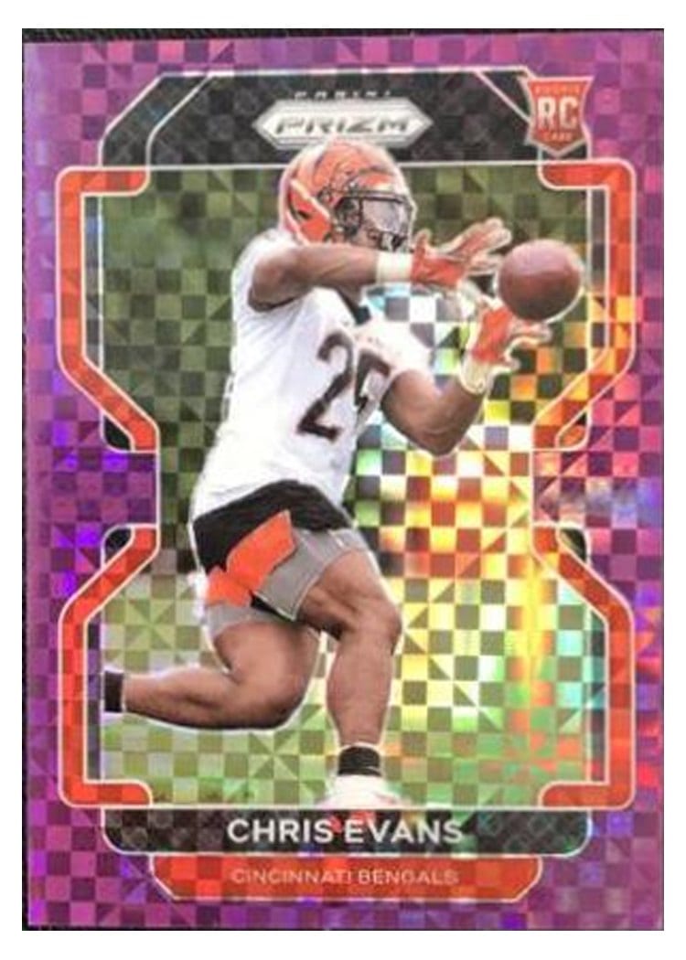2021 Panini Prizm Base Set Chris Evans Purple Power Prizm #424 card
