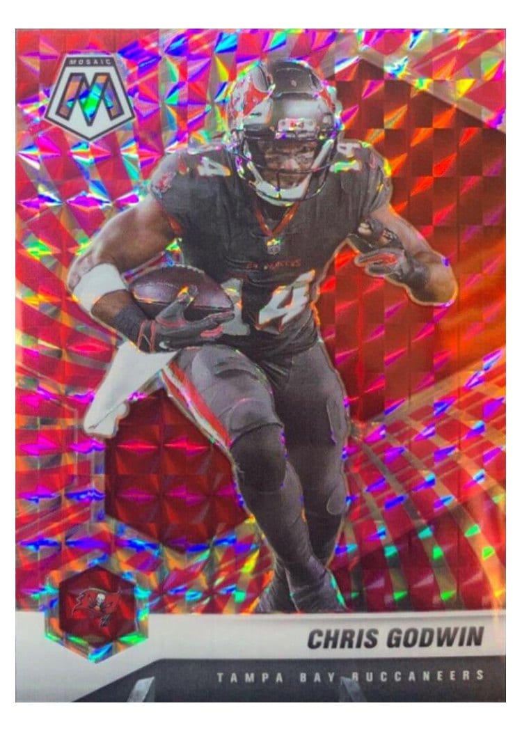 2021 Panini Mosaic Base Set Chris Godwin Pink Swirl Mosaic #190 card