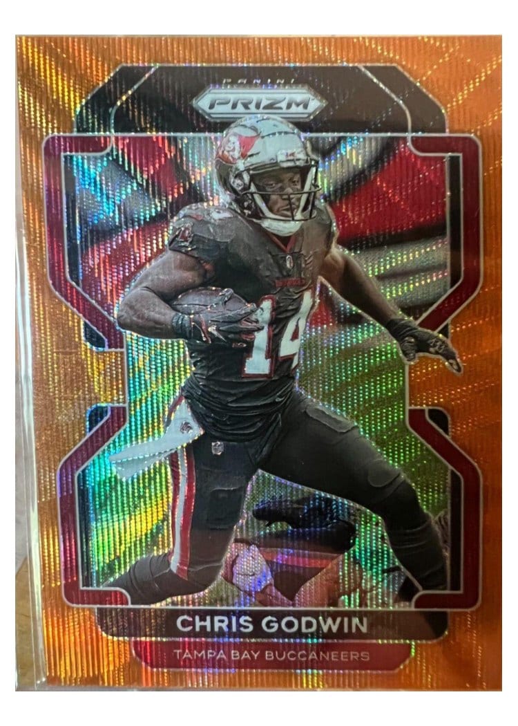 2021 Panini Prizm Base Set Chris Godwin Orange Wave Prizm #291 card