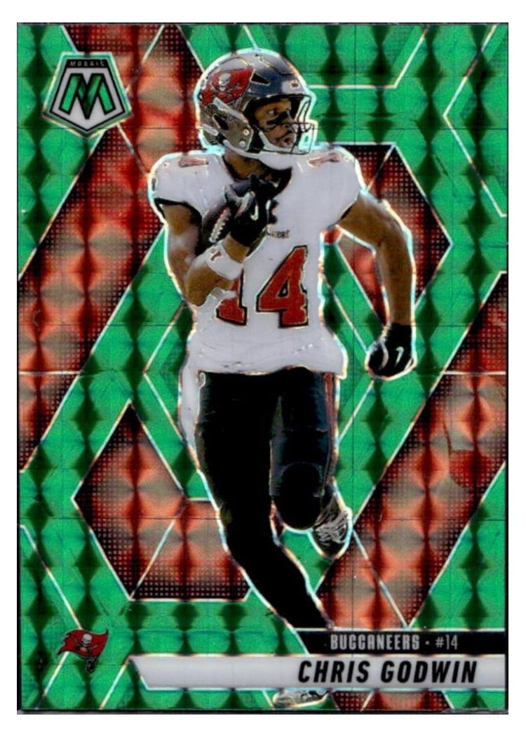 2025 Panini Mosaic Base Set Chris Godwin Green Sparkle #167 card