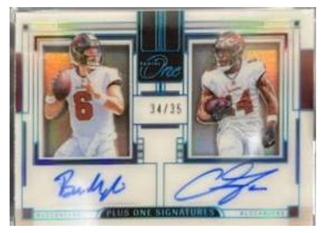 2023 Panini One Plus One Signatures Chris Godwin/Baker Mayfield #160 card