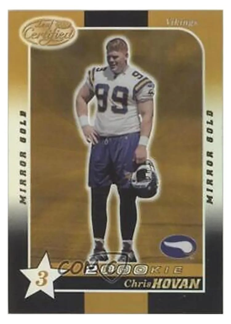 2000 Leaf Certified Chris Hovan #170 card