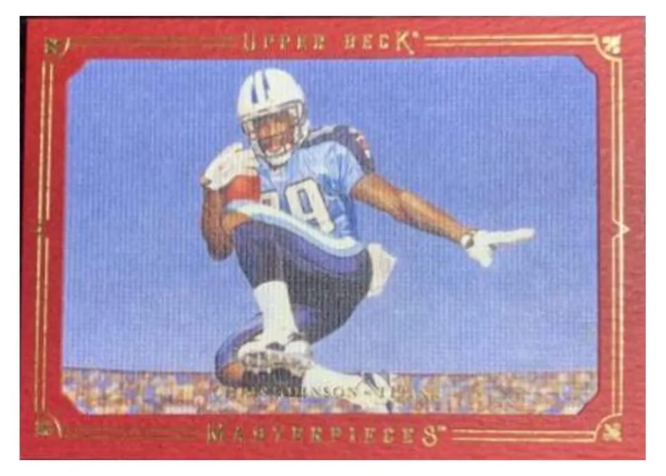 2008 Upper Deck Masterpieces Chris Johnson Framed Red 199 #38 card