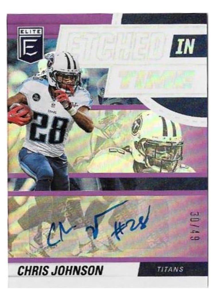 2022 Donruss Elite Etched in Time Signatures Chris Johnson #ET-CJ card