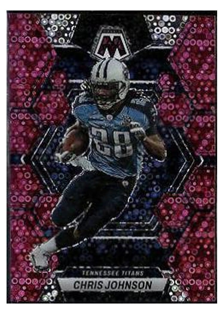 2023 Panini Mosaic Base Set Chris Johnson No Huddle Pink #242 card