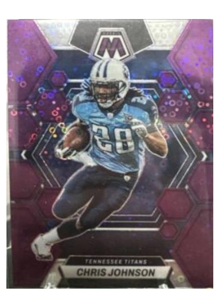2023 Panini Mosaic Base Set Chris Johnson No Huddle Purple #242 card