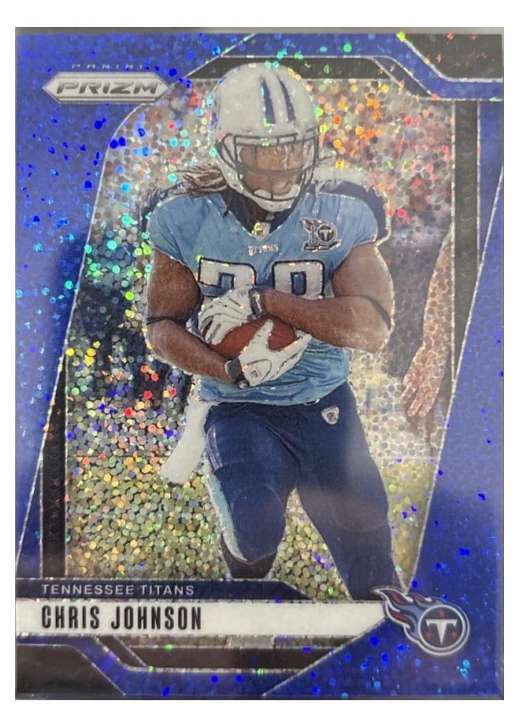2024 Panini Prizm Base Set Chris Johnson Blue Sparkle #284 card