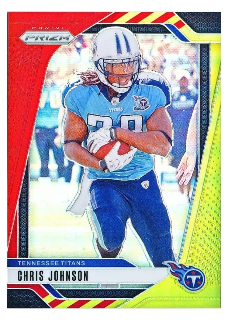 2024 Panini Prizm Base Set Chris Johnson Red Yellow #284 card