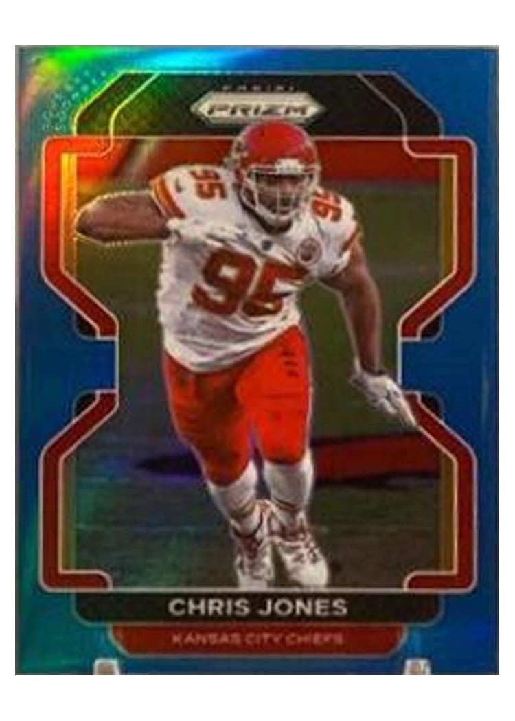 2021 Panini Prizm Base Set Chris Jones Light Blue Prizm #192 card