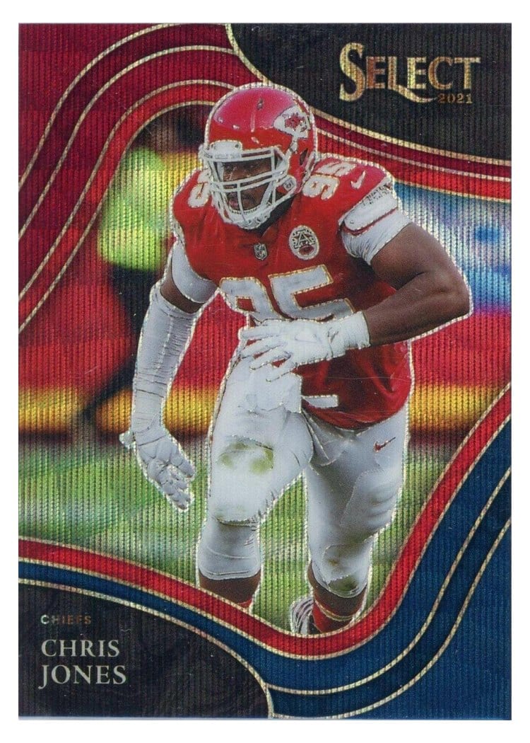 2021 Panini Select Base Set Chris Jones Tri Color #318 card