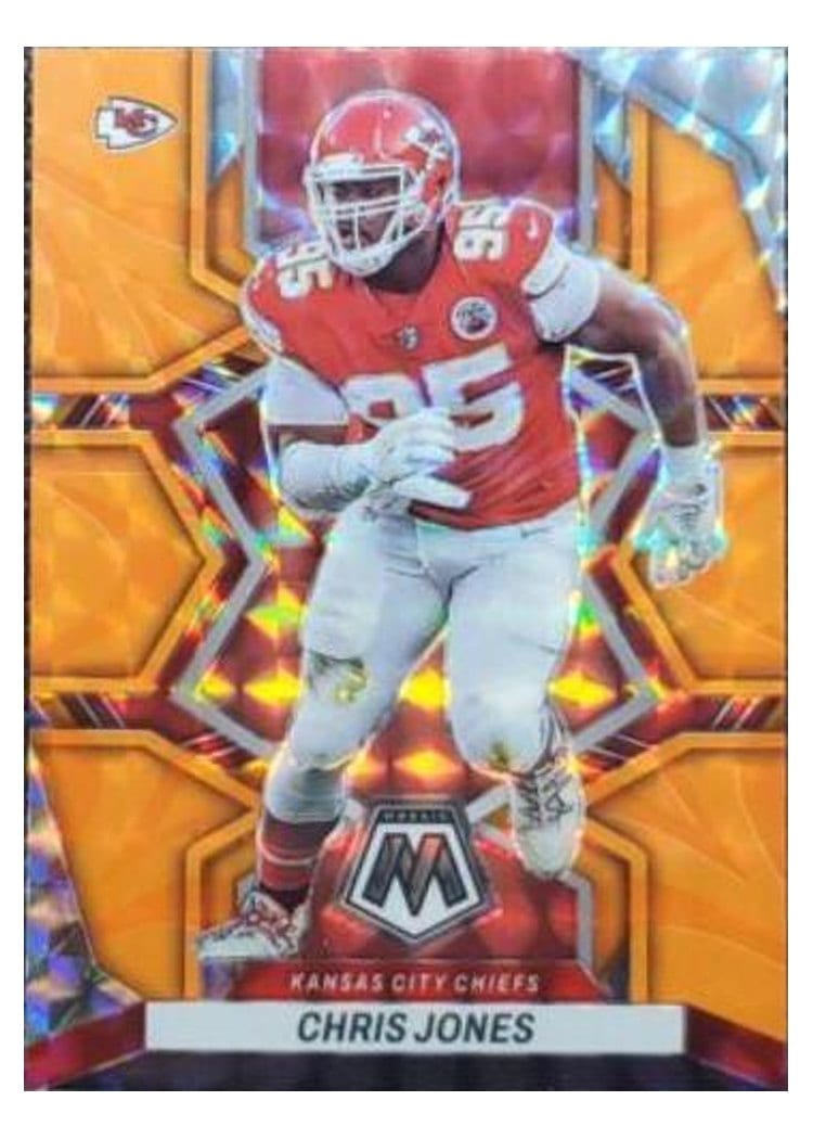2022 Panini Mosaic Base Set Chris Jones Reactive Orange #99 card