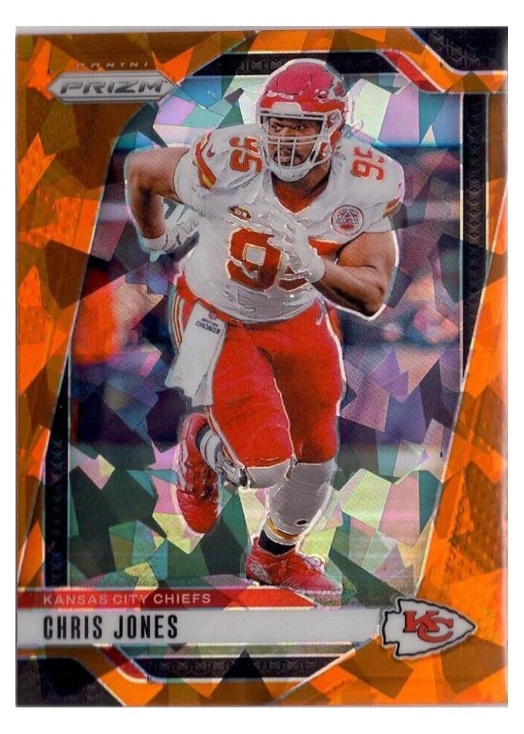 2024 Panini Prizm Base Set Chris Jones Orange Ice #143 card