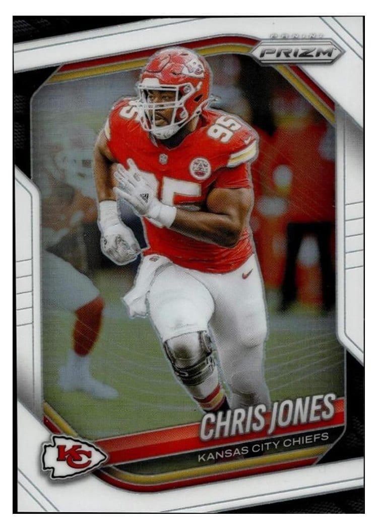 2025 Panini Prizm Base Set Chris Jones White #113 card