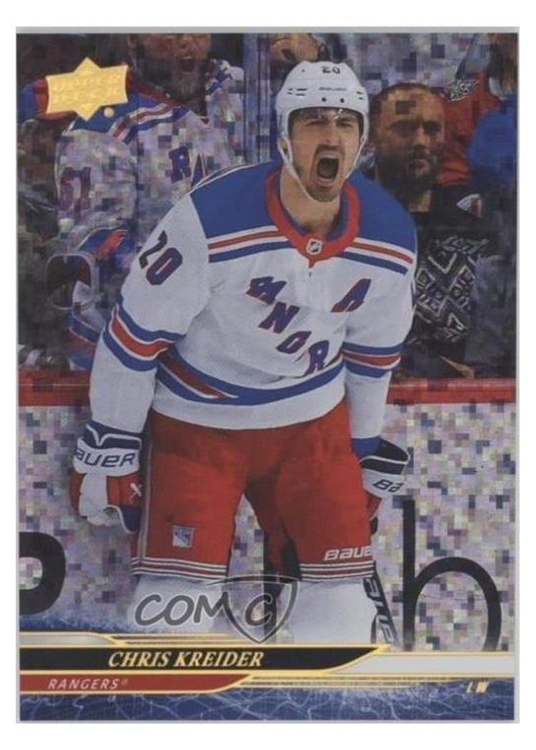 2024-25 Upper Deck Base Set Chris Kreider Speckled Rainbow #127 card
