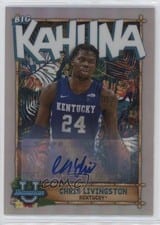 2022-23 Bowman University Chrome The Big Kahuna Autographs Chris Livingston #TBK-17 card