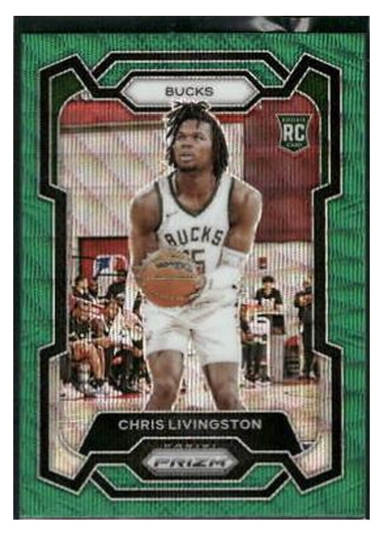 2023-24 Panini Prizm Base Set Chris Livingston Green Wave #156 card