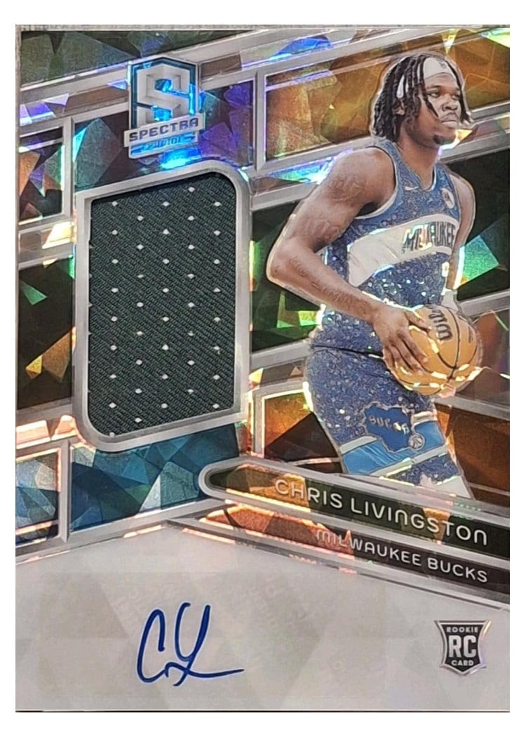 2023-24 Panini Spectra Base Set Chris Livingston Astral Jersey Autograph #238 card
