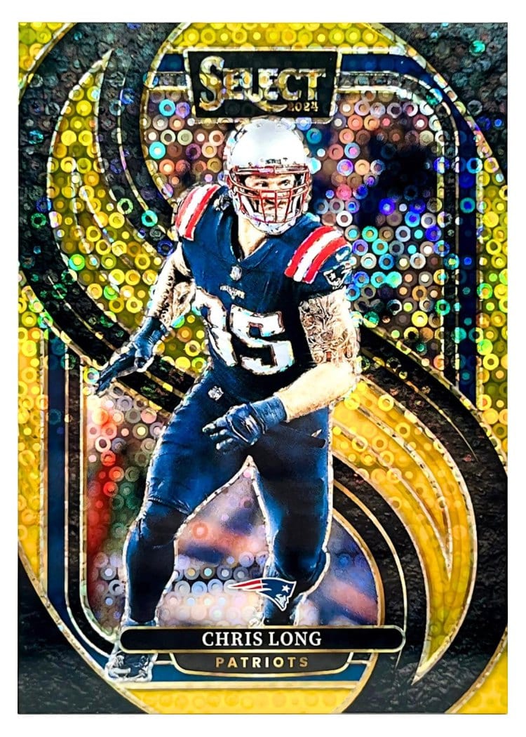 2024 Panini Select Base Set Chris Long Gold Disco Prizm #137 card