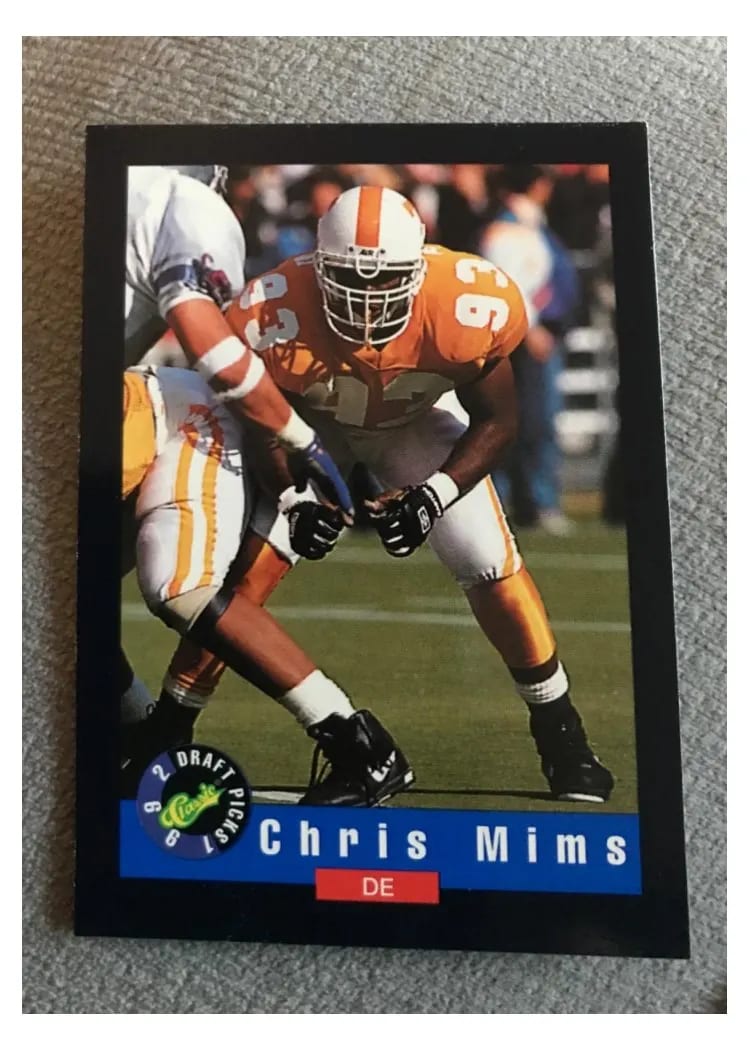 1992 Classic Draft Picks Chris Mims #8 card