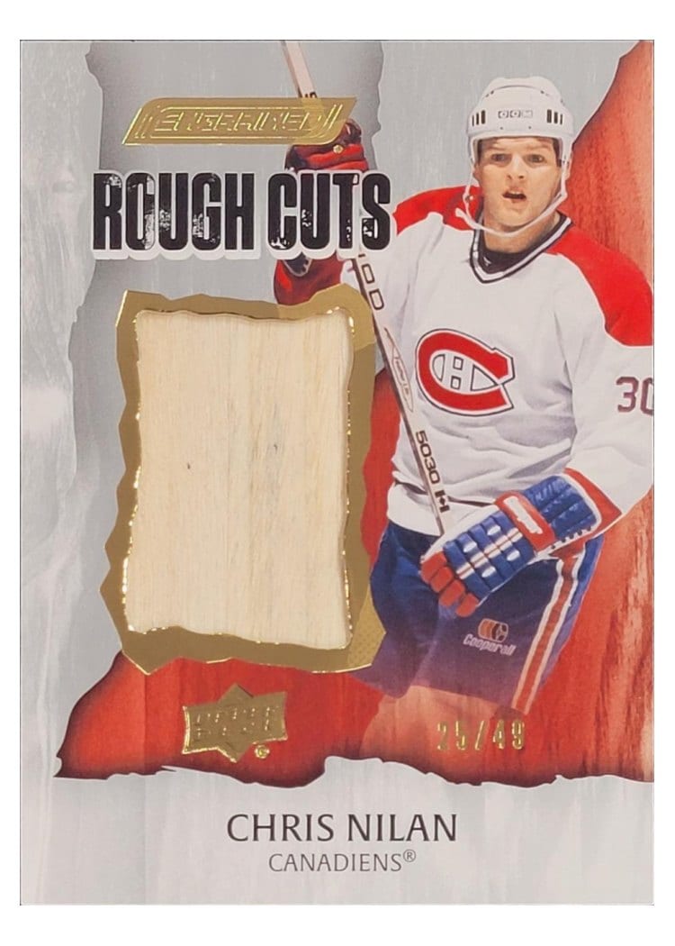 2024-25 Upper Deck Engrained Icons Rough Cuts Chris Nilan #RC-CN card