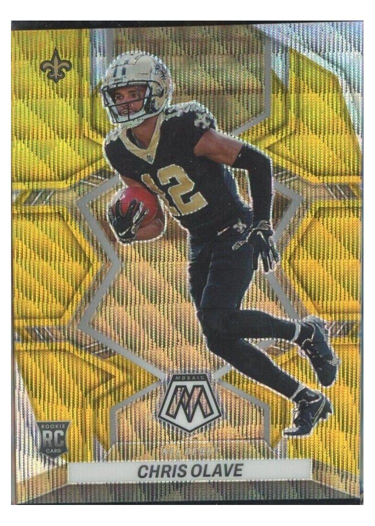 2022 Panini Mosaic Chris Olave Gold Wave #277 card