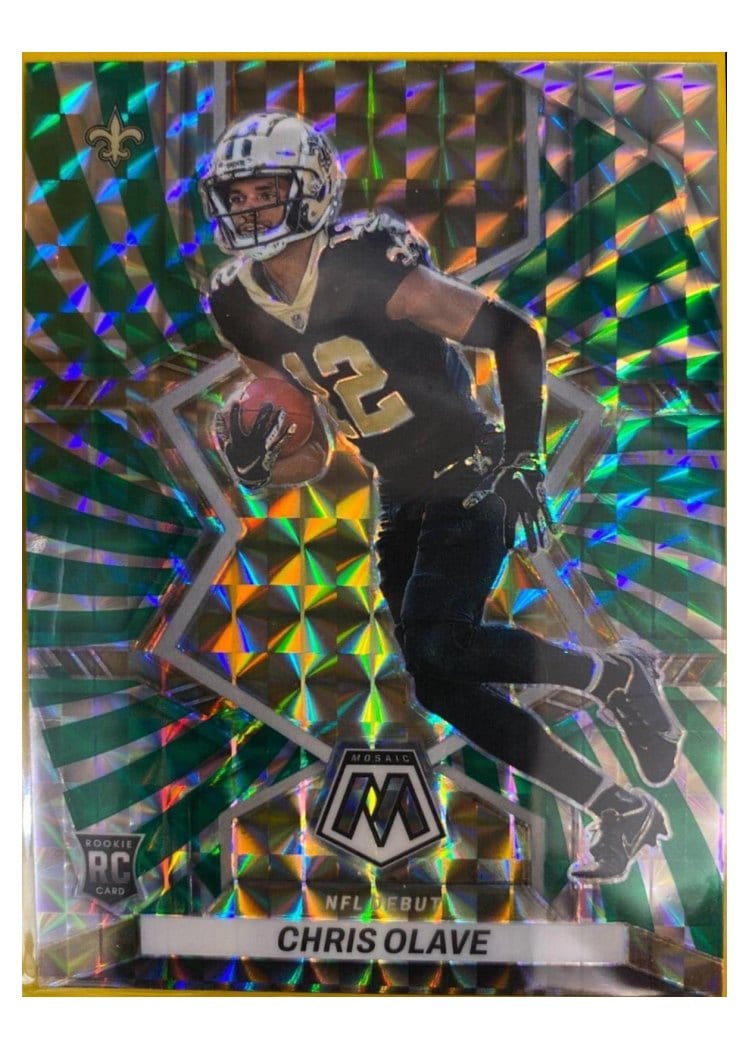 2022 Panini Mosaic Chris Olave Green Swirl #277 card