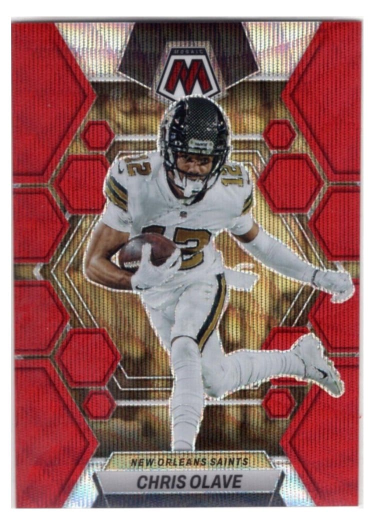 2023 Panini Mosaic Base Set Chris Olave Red Wave #170 card