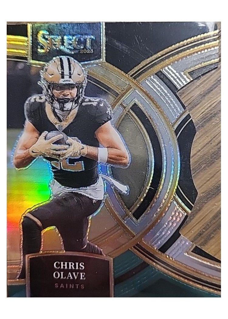 2023 Panini Select Base Set Chris Olave Black Green Prizm Die-Cut #164 card