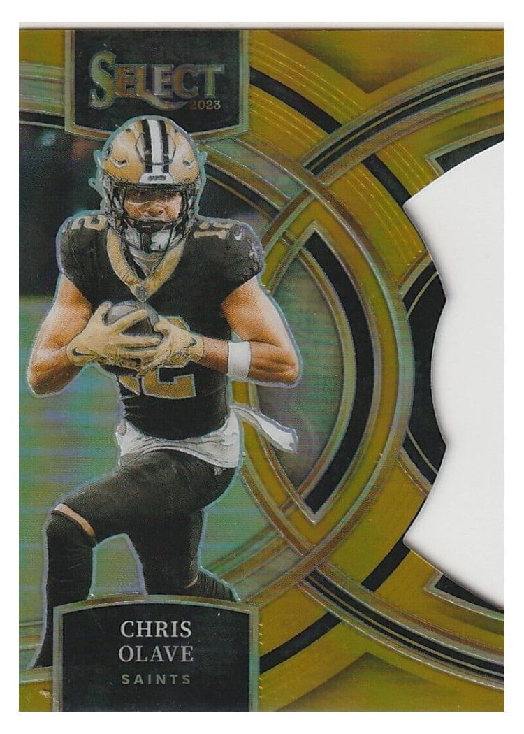 2023 Panini Select Base Set Chris Olave Gold Prizm Die-Cut #164 card