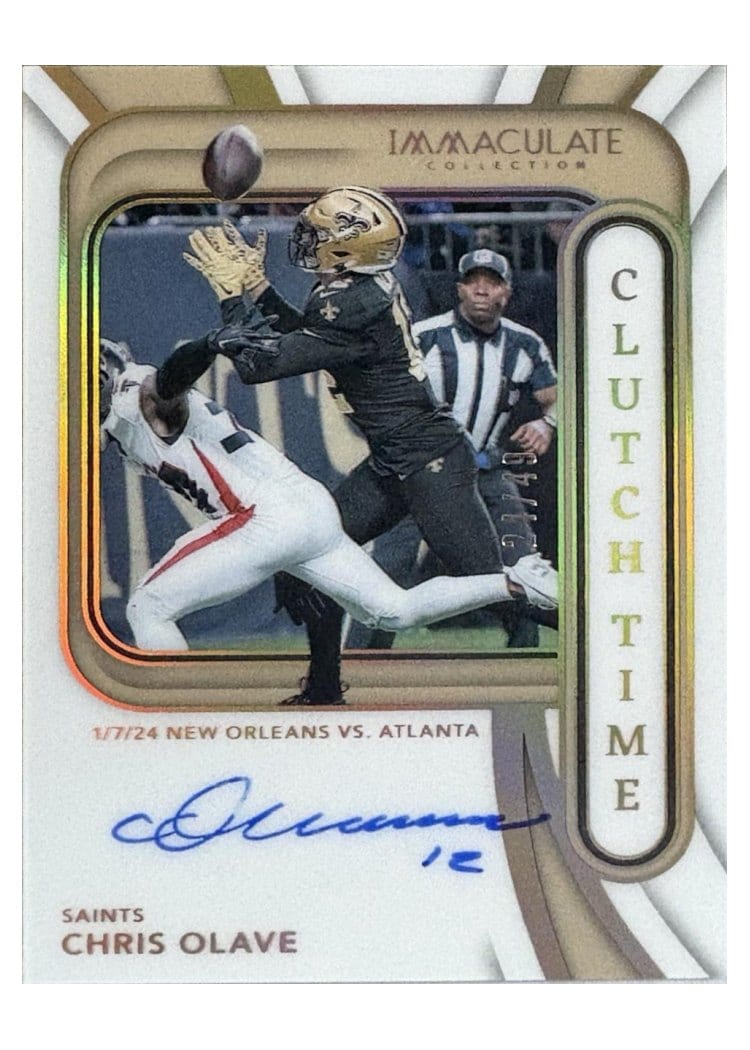 2024 Panini Immaculate Collection Clutch Time Signatures Chris Olave #8 card