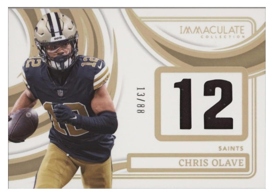 2024 Panini Immaculate Collection Immaculate Numbers Memorabilia Chris Olave #34 card
