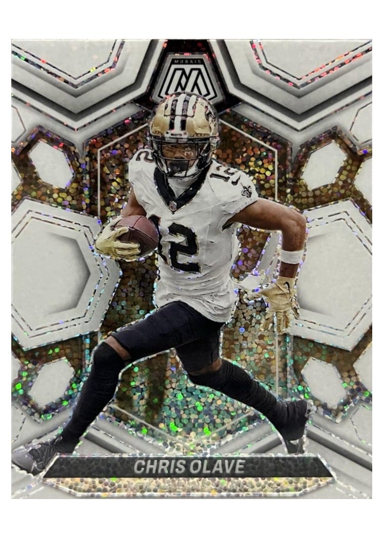2024 Panini Mosaic Base Set Chris Olave White Sparkle #157 card
