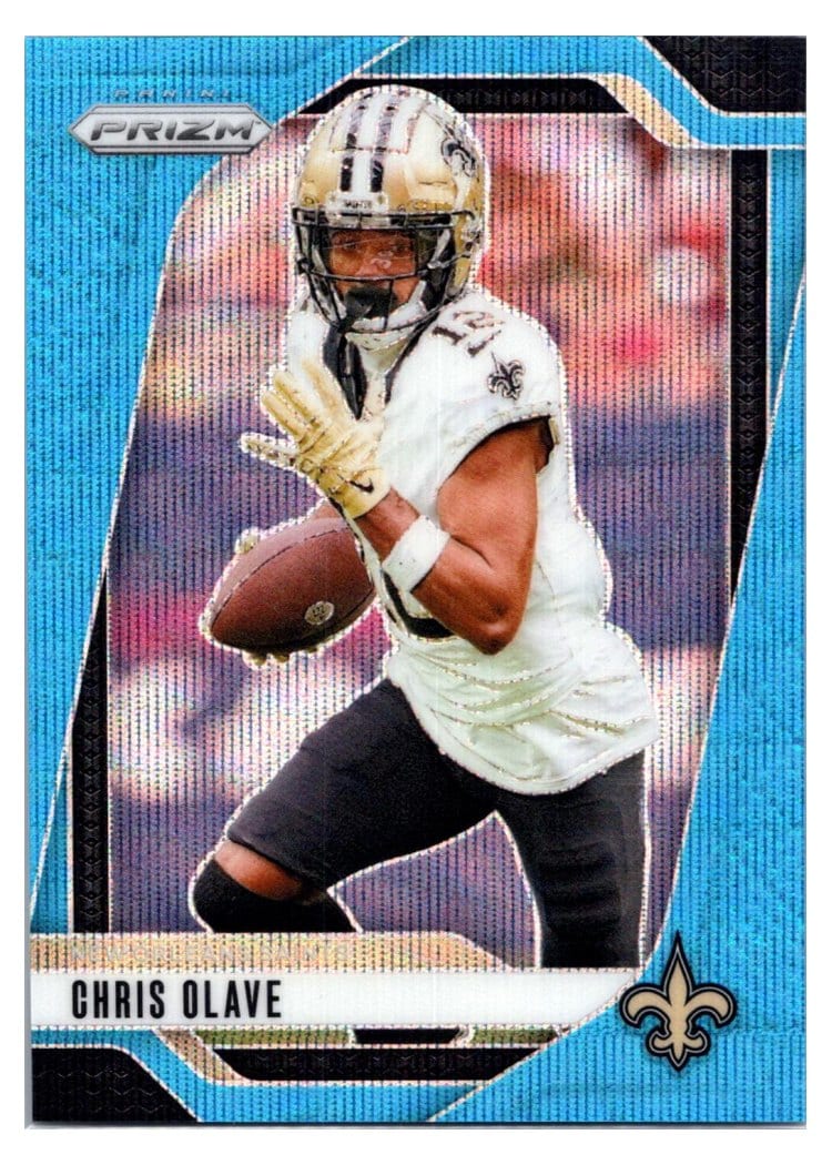 2024 Panini Prizm Base Set Chris Olave Blue Wave #206 card