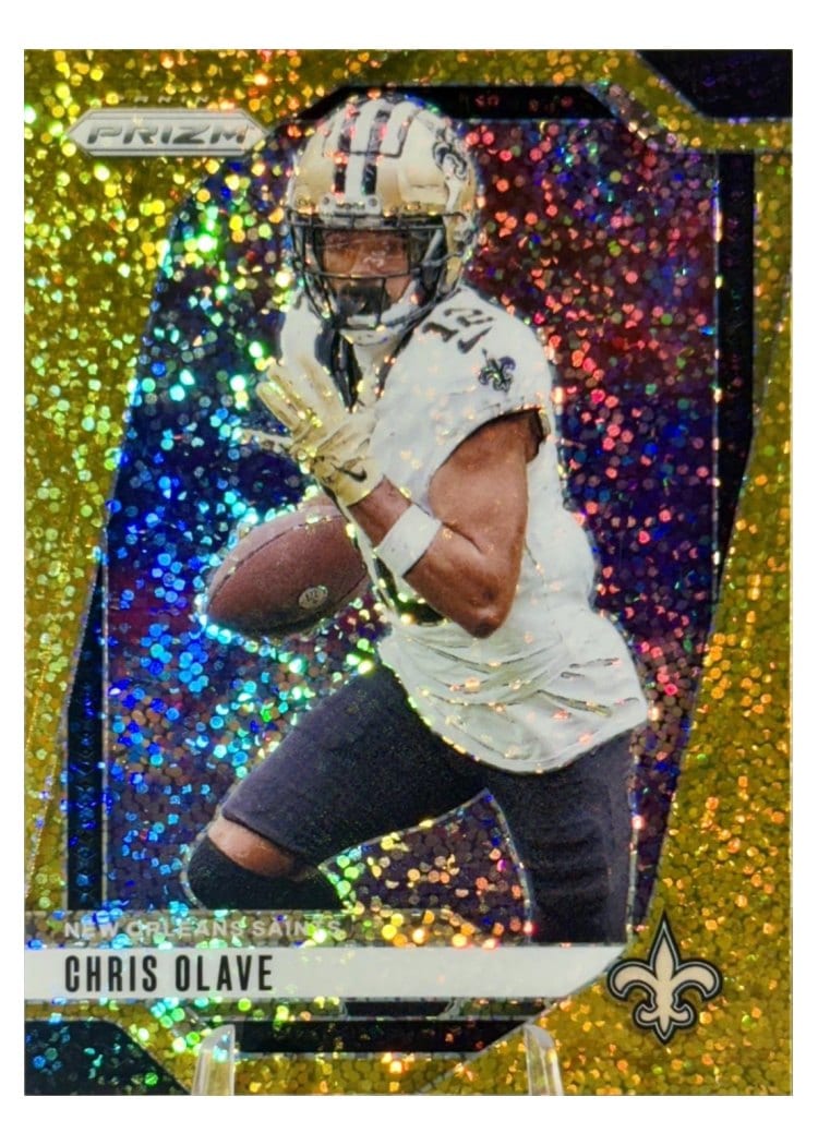 2024 Panini Prizm Base Set Chris Olave Gold Sparkle #206 card