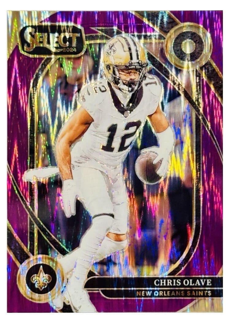 2024 Panini Select Base Set Chris Olave Purple Prizm Shock #237 card