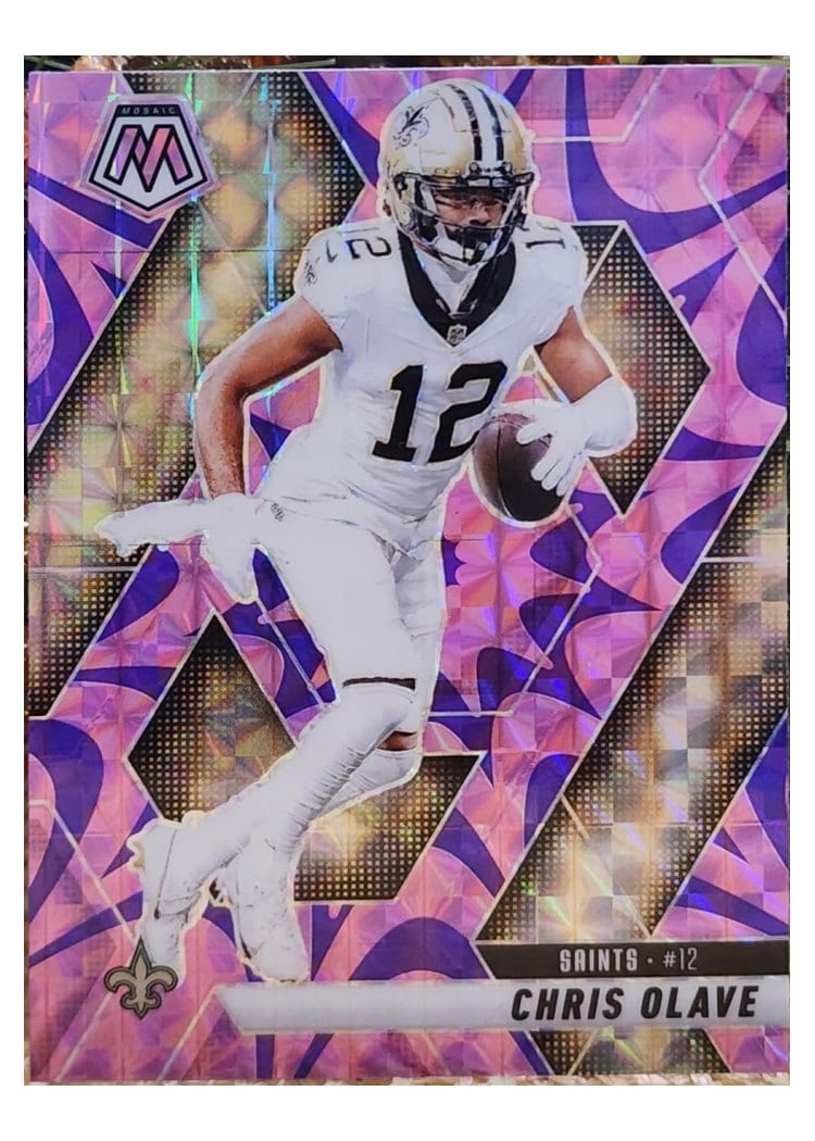 2025 Panini Mosaic Base Set Chris Olave Reactive Purple #92 card