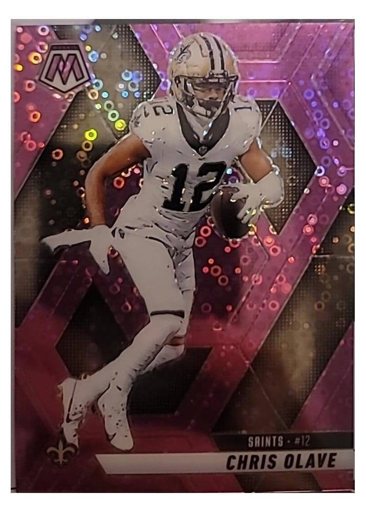 2025 Panini Mosaic Base Set Chris Olave Pink Fluorescent #92 card