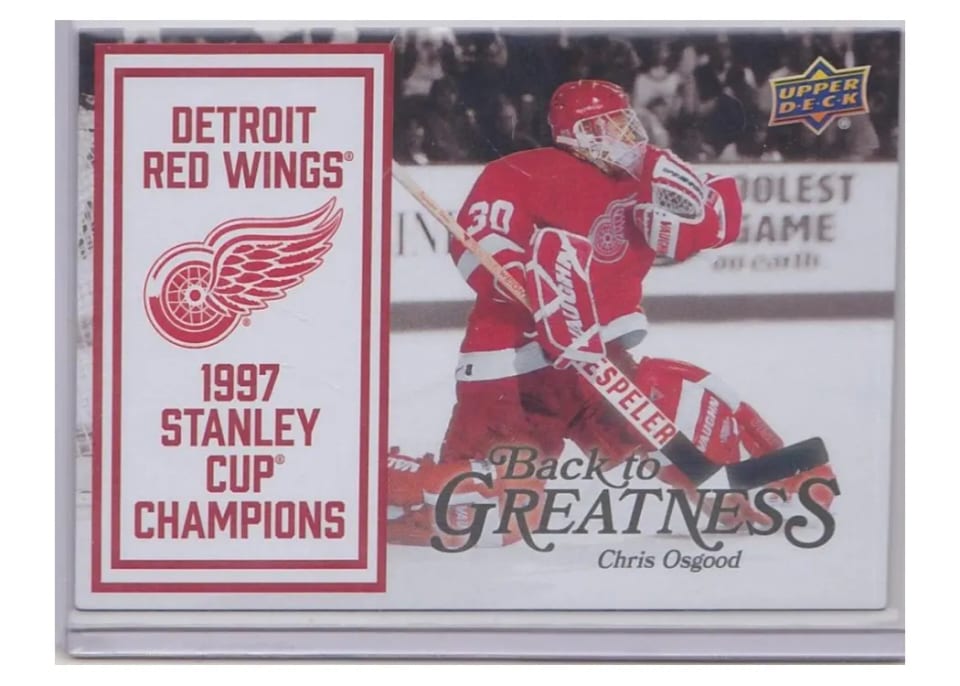 2025-26 Upper Deck Detroit Red Wings Centennial Back To Greatness Chris Osgood #B2G-CO card