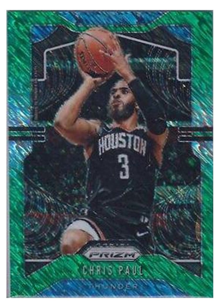 2019-20 Panini Prizm Base Set Chris Paul Green Shimmer Prizm #211 card
