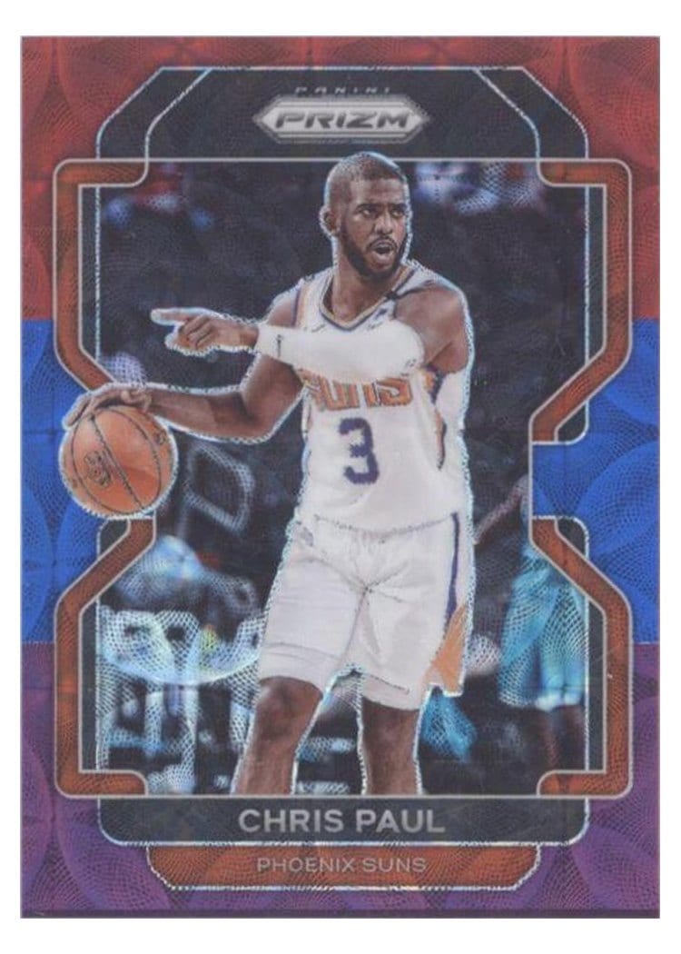 2021 Panini Prizm Chris Paul Red Blue Purple Choice Prizm #89 card