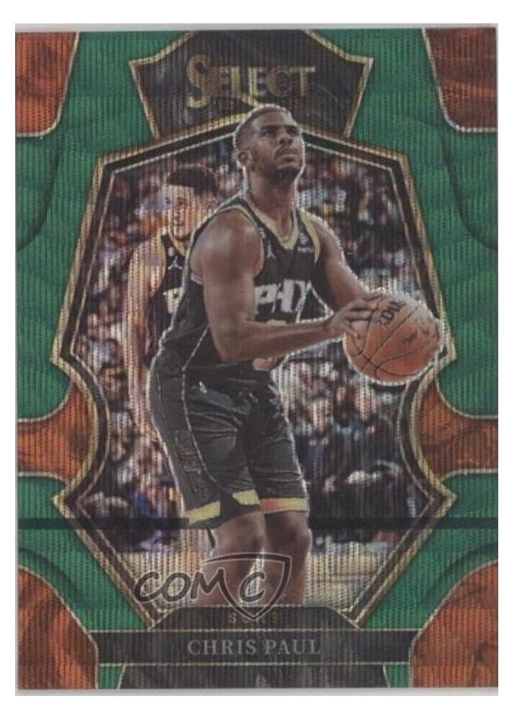 2022-23 Panini Select Base Set Chris Paul Green Wave Prizm #150 card