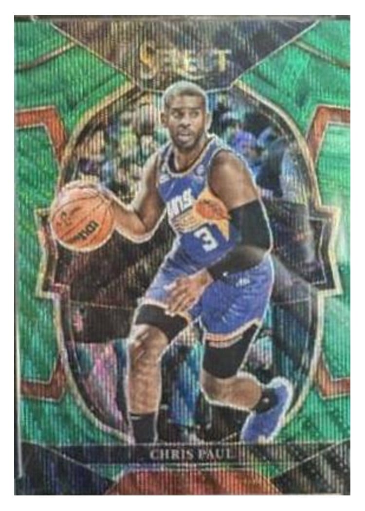 2022-23 Panini Select Base Set Chris Paul Green Wave Prizm #50 card