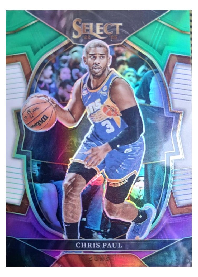 2022-23 Panini Select Base Set Chris Paul Green White Purple Prizm #50 card