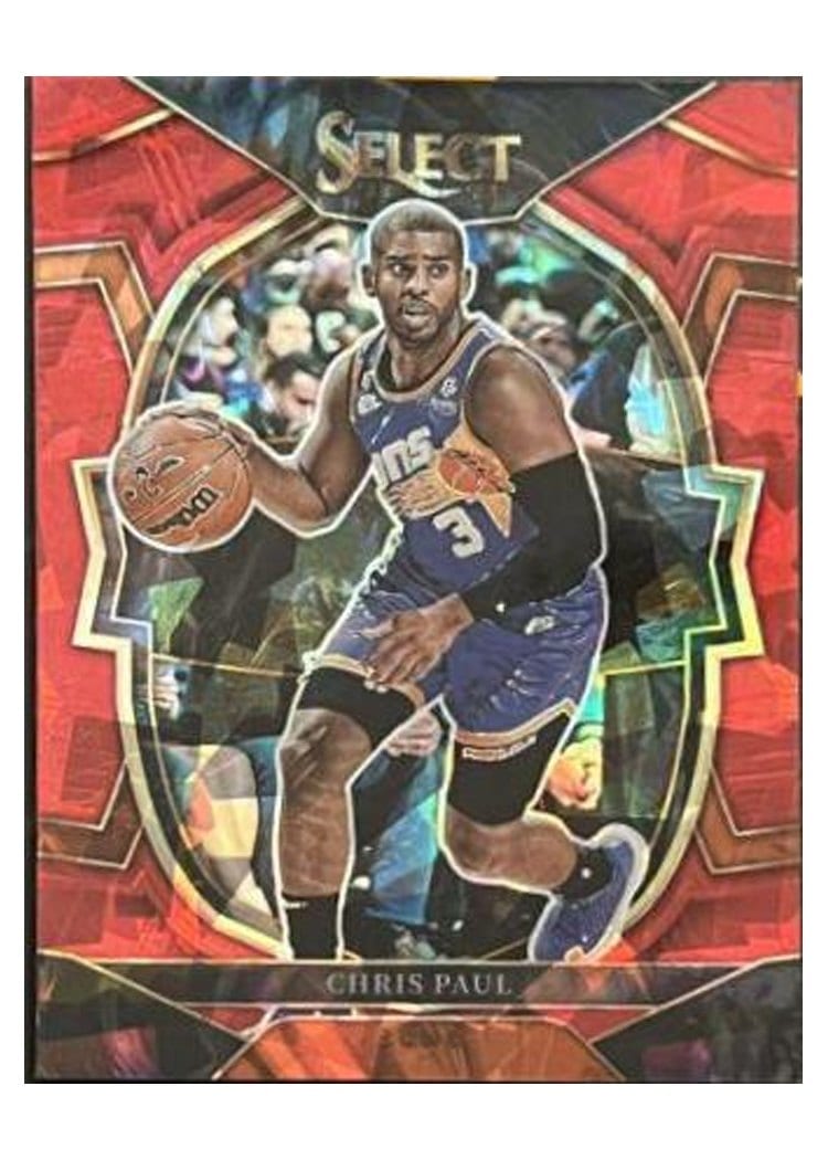 2022-23 Panini Select Base Set Chris Paul Red Cracked Ice Prizm #50 card