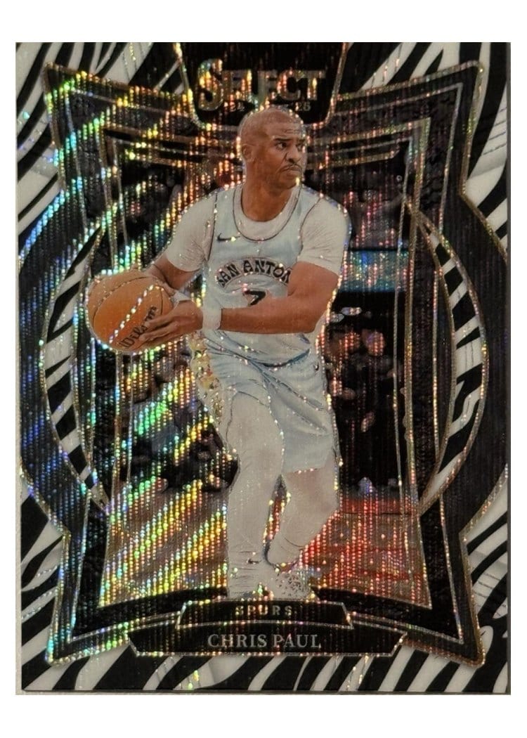 2024-25 Panini Select Base Set Chris Paul Zebra Prizm #22 card